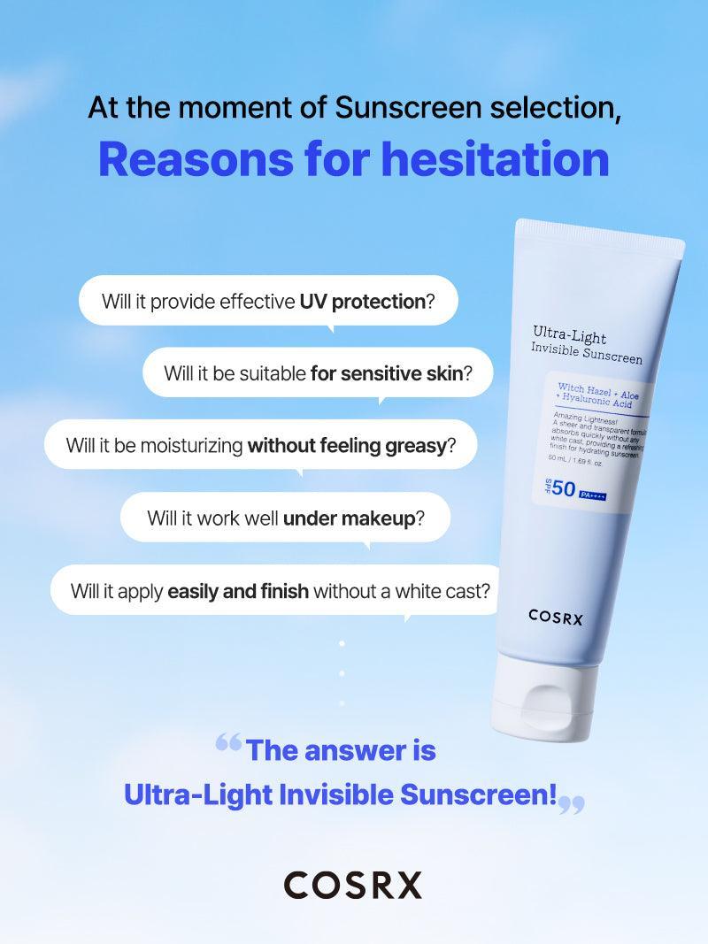 COSRX Ultra-Light Invisible Sunscreen SPF50 - 50ml